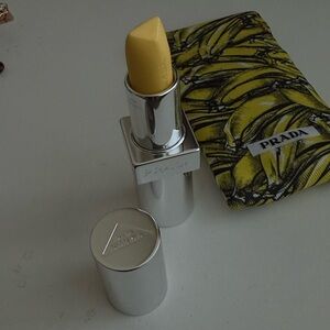 Prada Silver Case Yellow Lip Balm